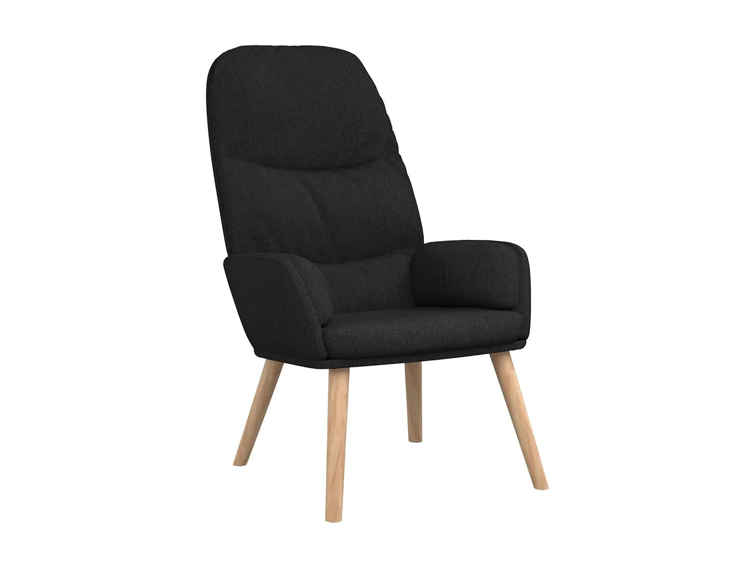 Chaise de relaxation moderne avec tabouret-Fauteuil de Salon Noir Tissu SHL4524