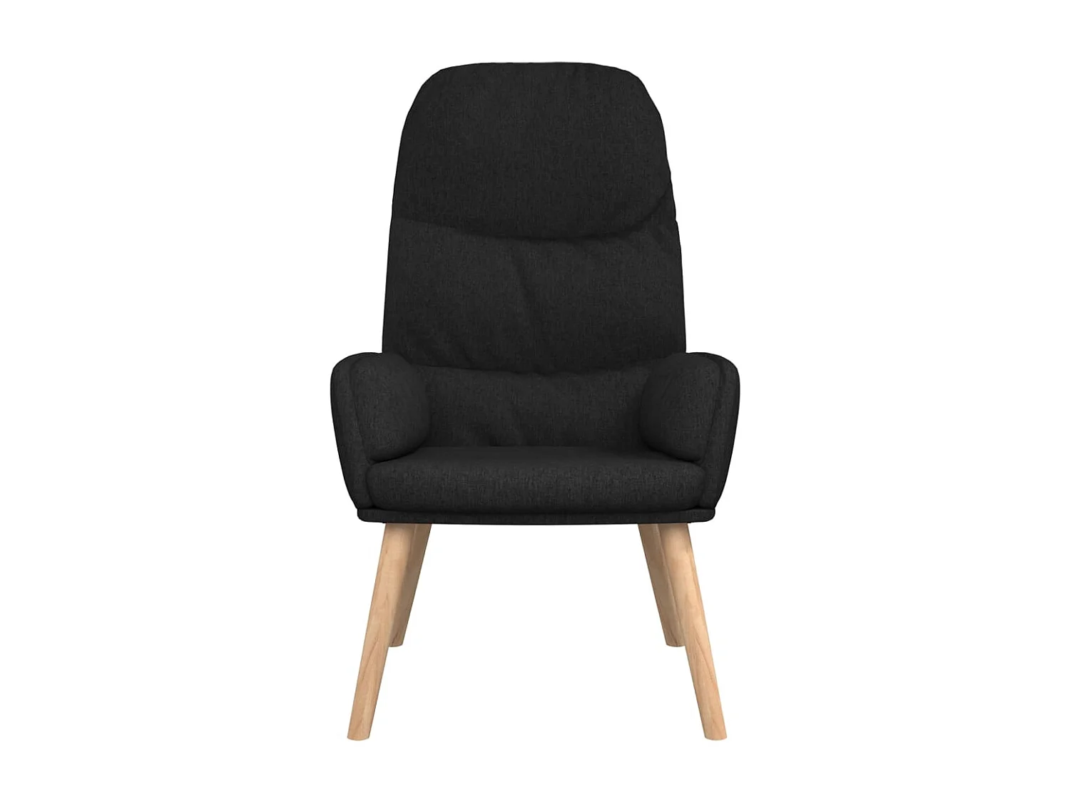 Chaise de relaxation moderne avec tabouret-Fauteuil de Salon Noir Tissu SHL4524
