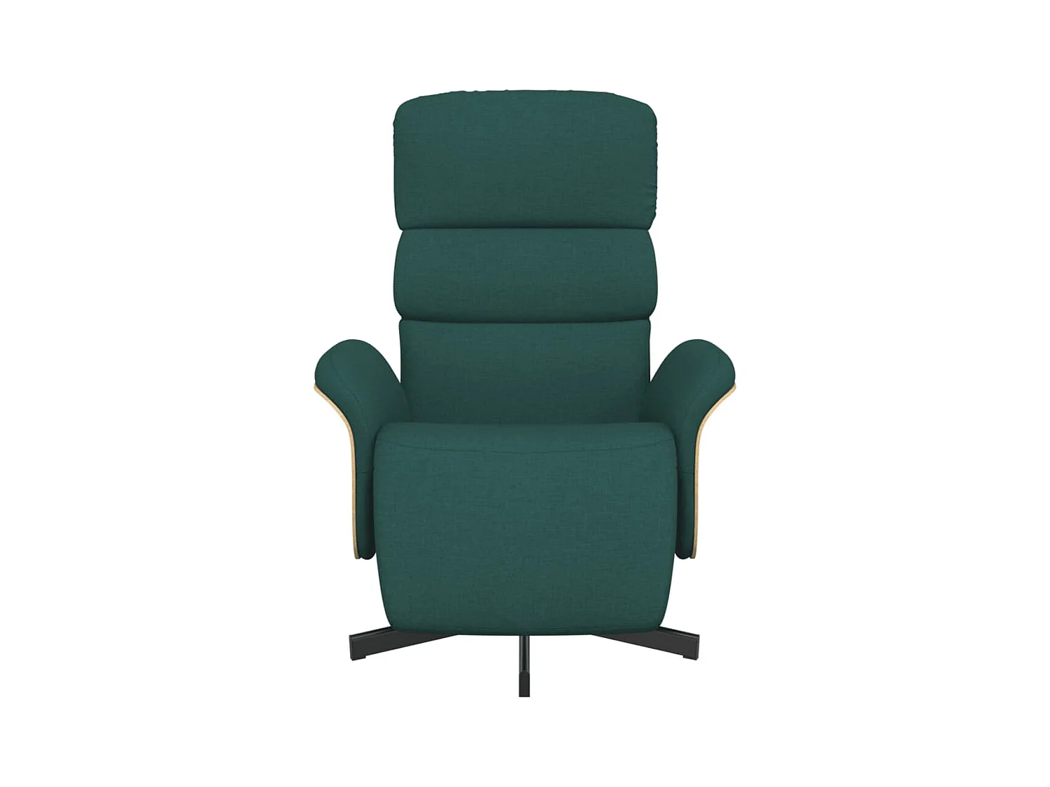 Poltrona | Cadeira Relax | Cadeira reclinável com apoio de pés tecido tecido verde-escuro SHL857860