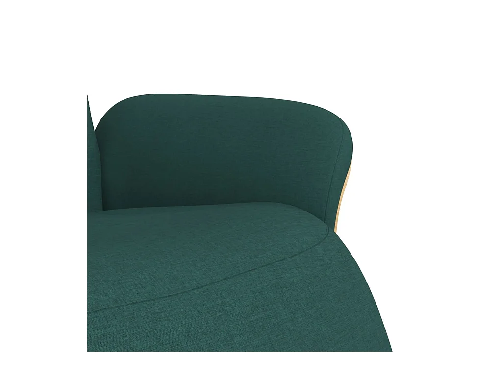 Poltrona | Cadeira Relax | Cadeira reclinável com apoio de pés tecido tecido verde-escuro SHL857860