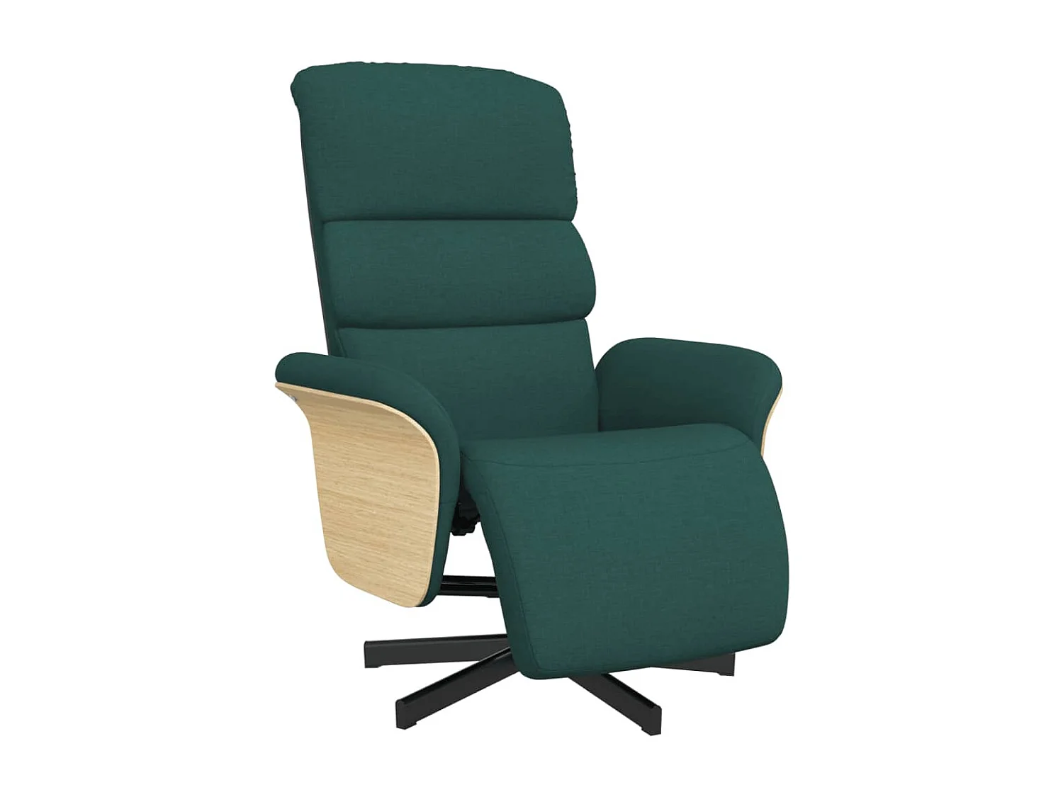 Fauteuil inclinable-Fauteuil salon avec repose-pieds vert foncé tissu SHL2109