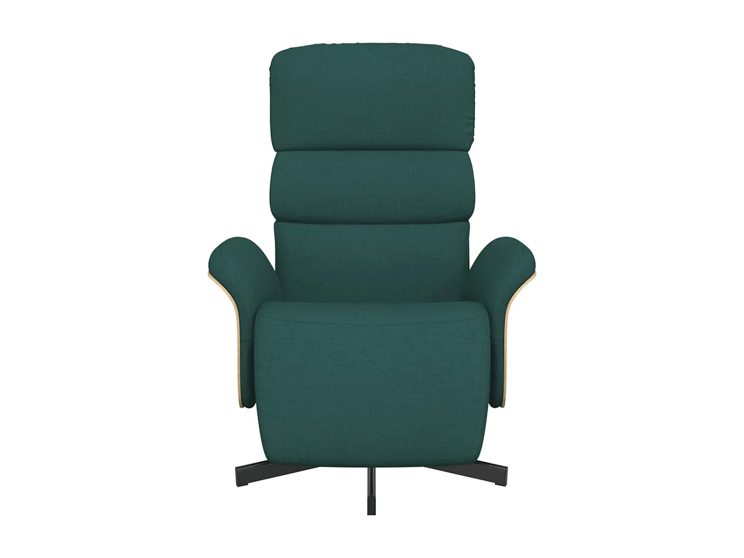 Fauteuil inclinable-Fauteuil salon avec repose-pieds vert foncé tissu SHL2109