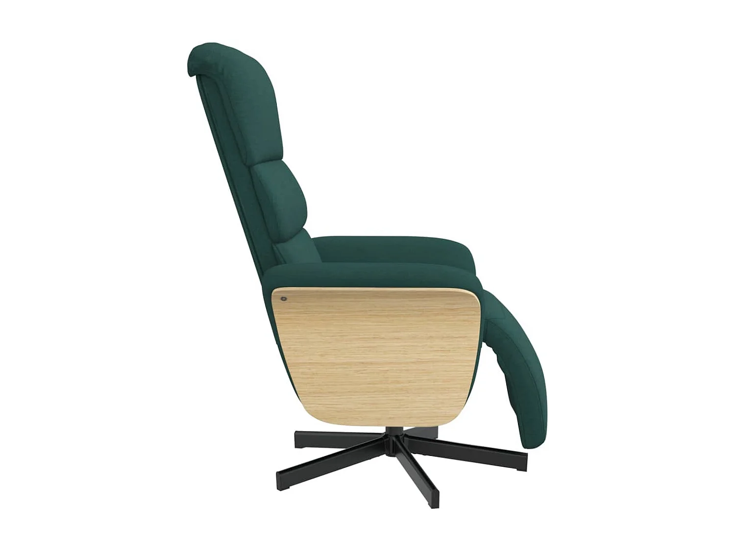 Fauteuil inclinable-Fauteuil salon avec repose-pieds vert foncé tissu SHL2109