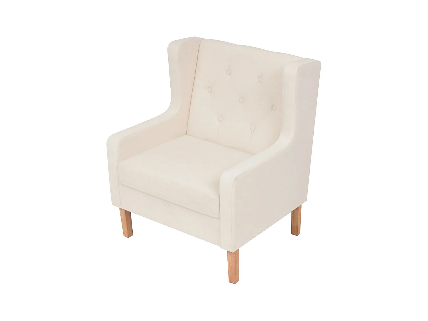 Fauteuil salon-Chaise d'appoint-Fauteuil blanc crème tissu SHL5133