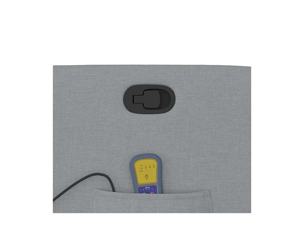 Poltrona de massagens reclinável tecido cinzento-claro SHL918499