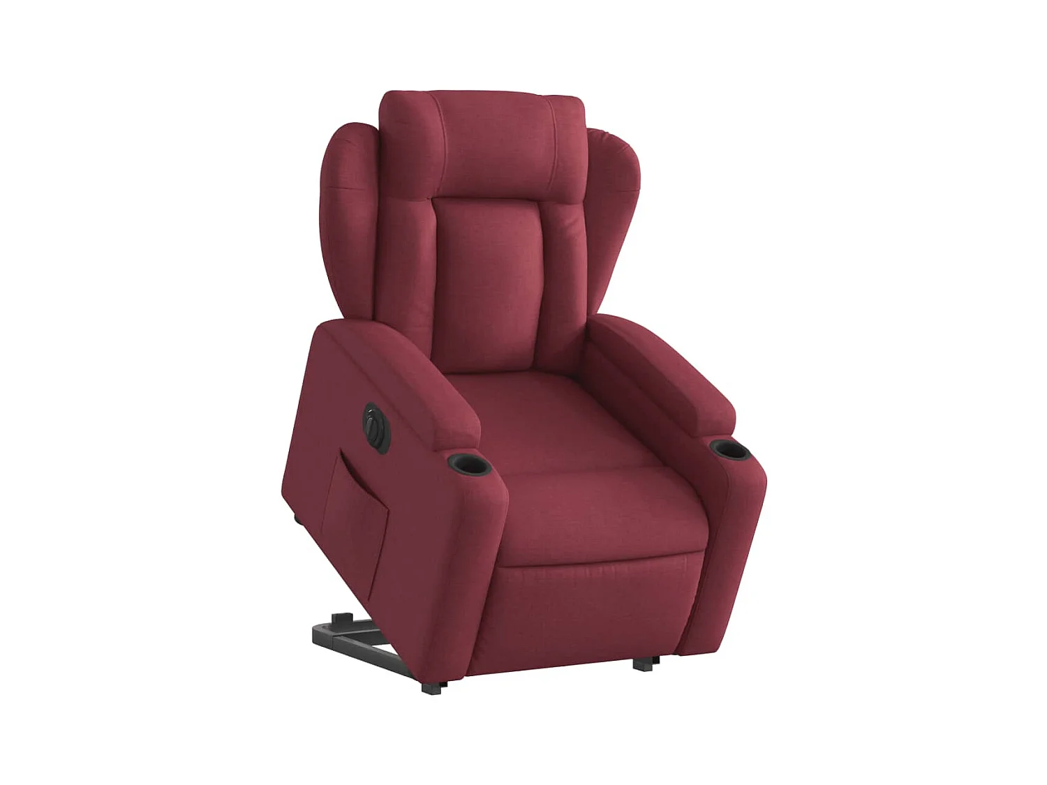 Silla de relax | Sillón eléctrico reclinable elevable de tela rojo tinto SHL8940