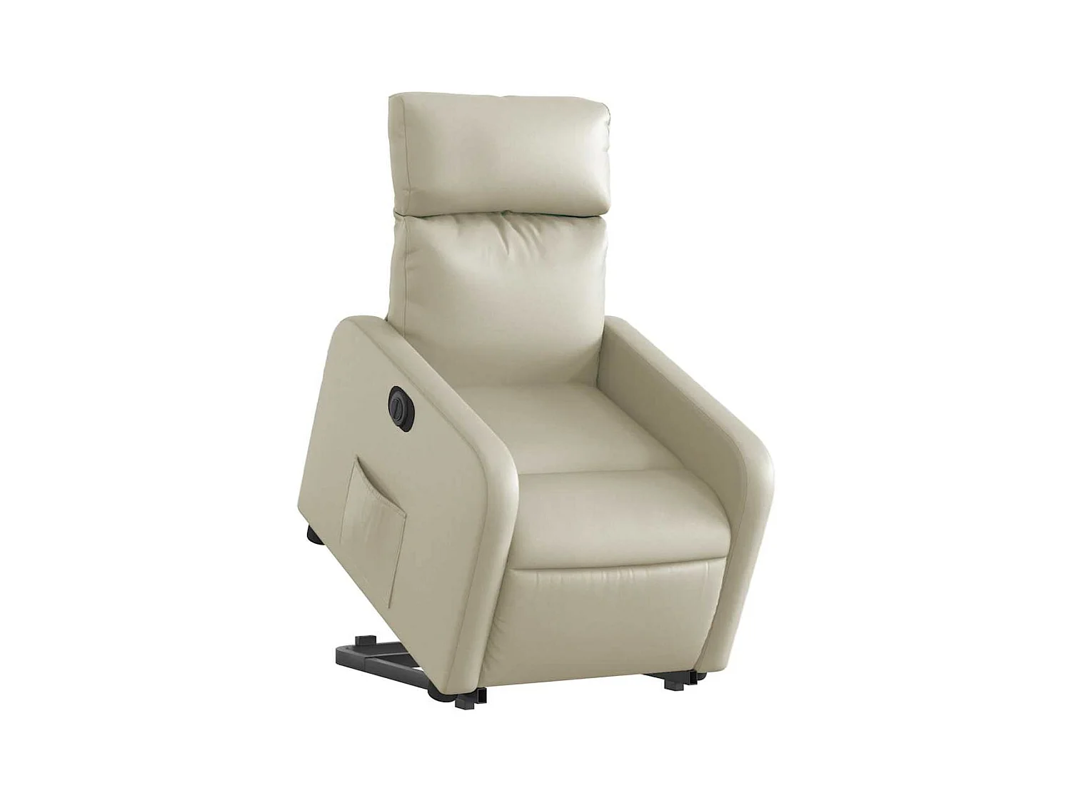 Sillón de relax | Sillón reclinable elevable eléctrico de cuero sintético crema SHL2174