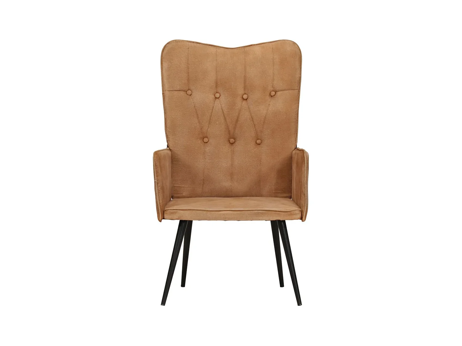 Chaise à oreilles-Fauteuil de bureau Marron Toile SHL4075