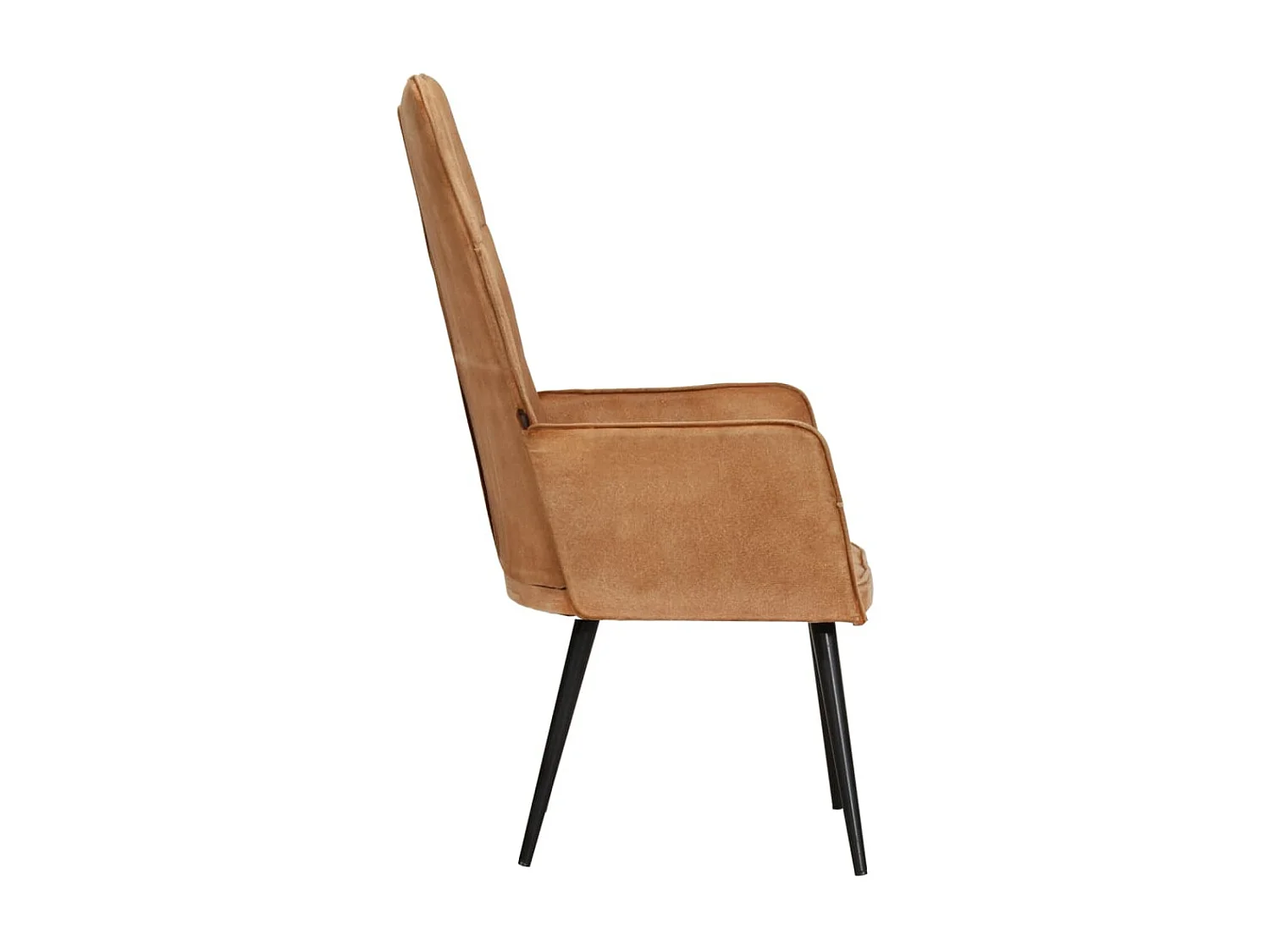 Chaise à oreilles-Fauteuil de bureau Marron Toile SHL4075