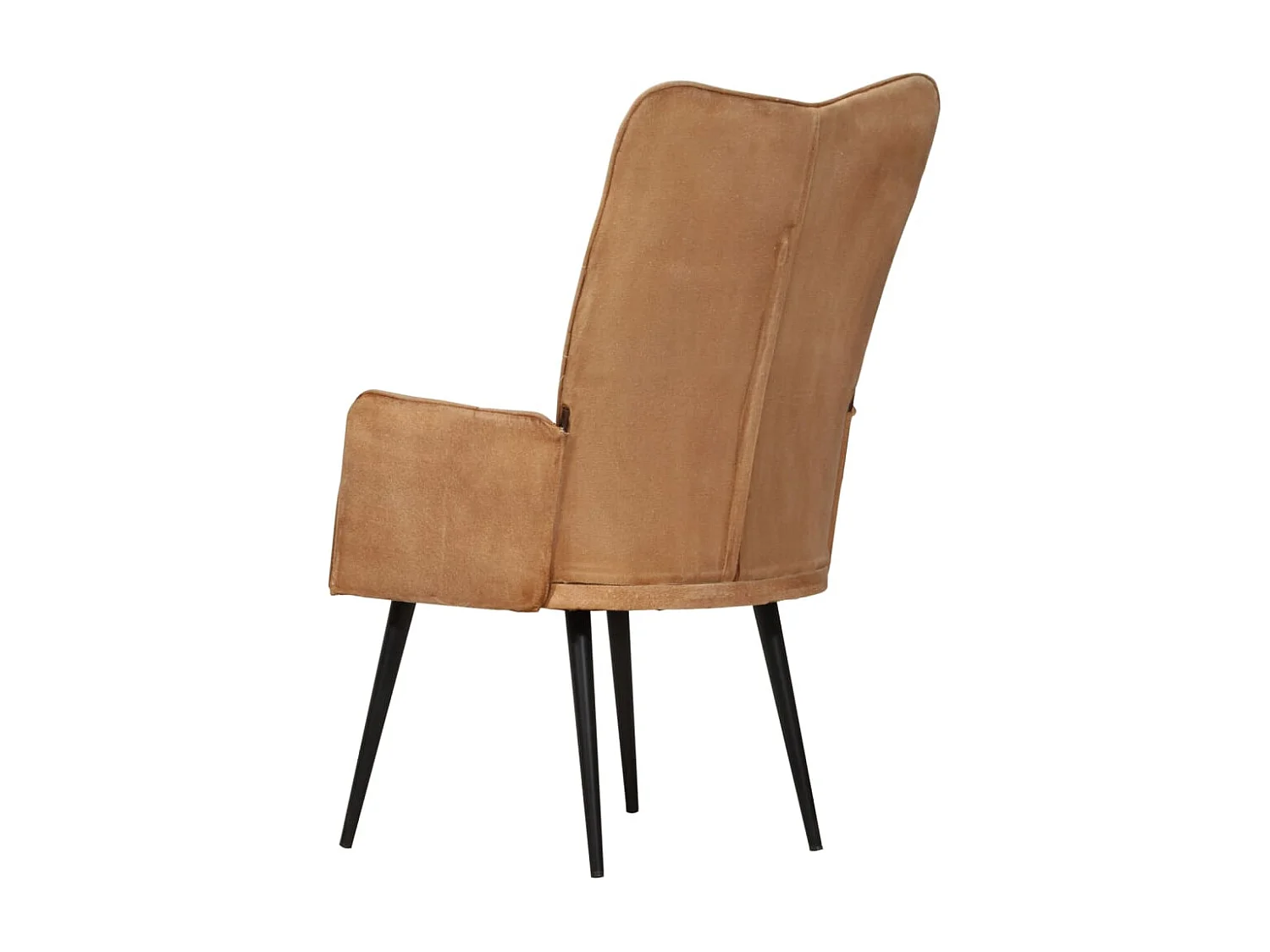 Chaise à oreilles-Fauteuil de bureau Marron Toile SHL4075