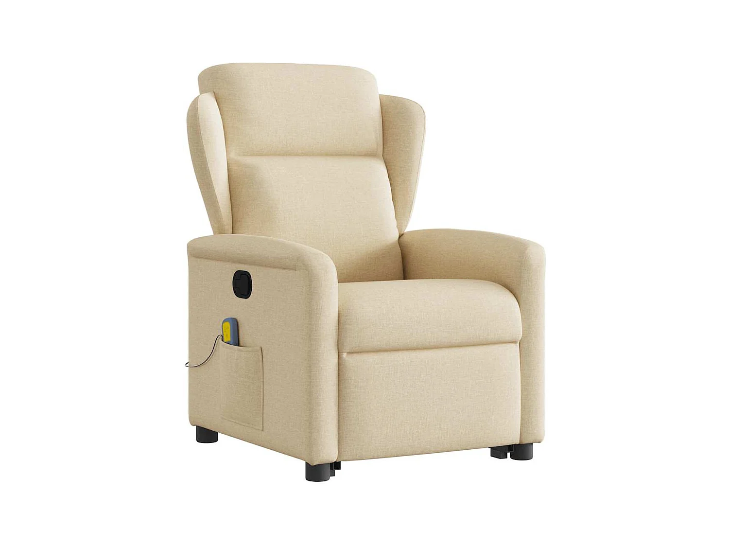 Silla de masaje reclinable de pie de tela color crema SHL5915