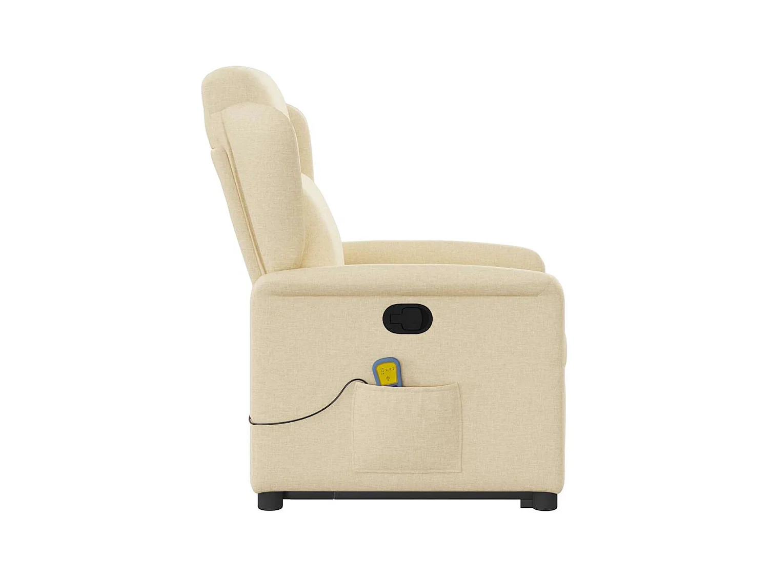 Silla de masaje reclinable de pie de tela color crema SHL5915