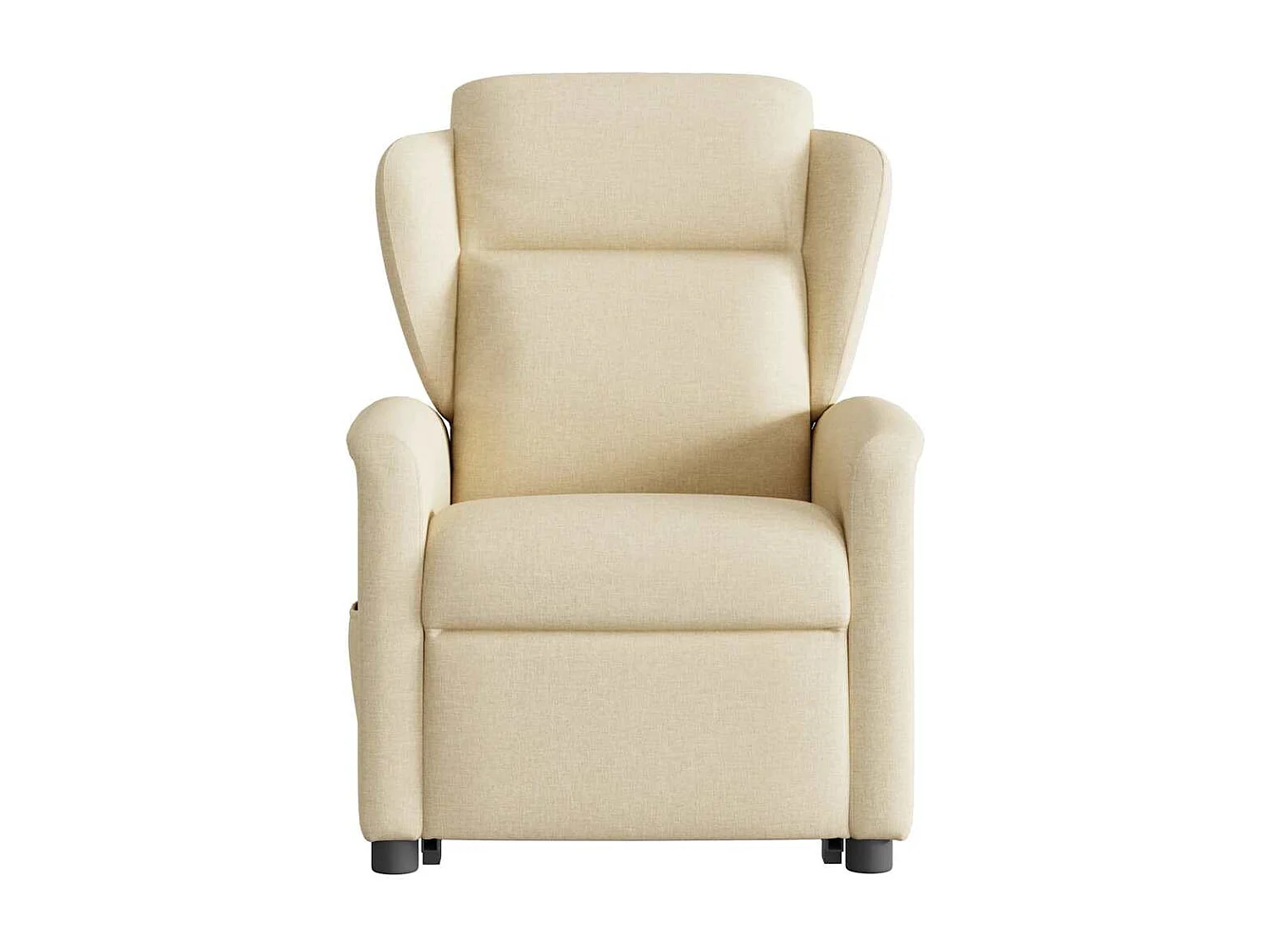 Fauteuil inclinable-Chaise de relax-Fauteuil de Massage Crème Tissu SHL4124