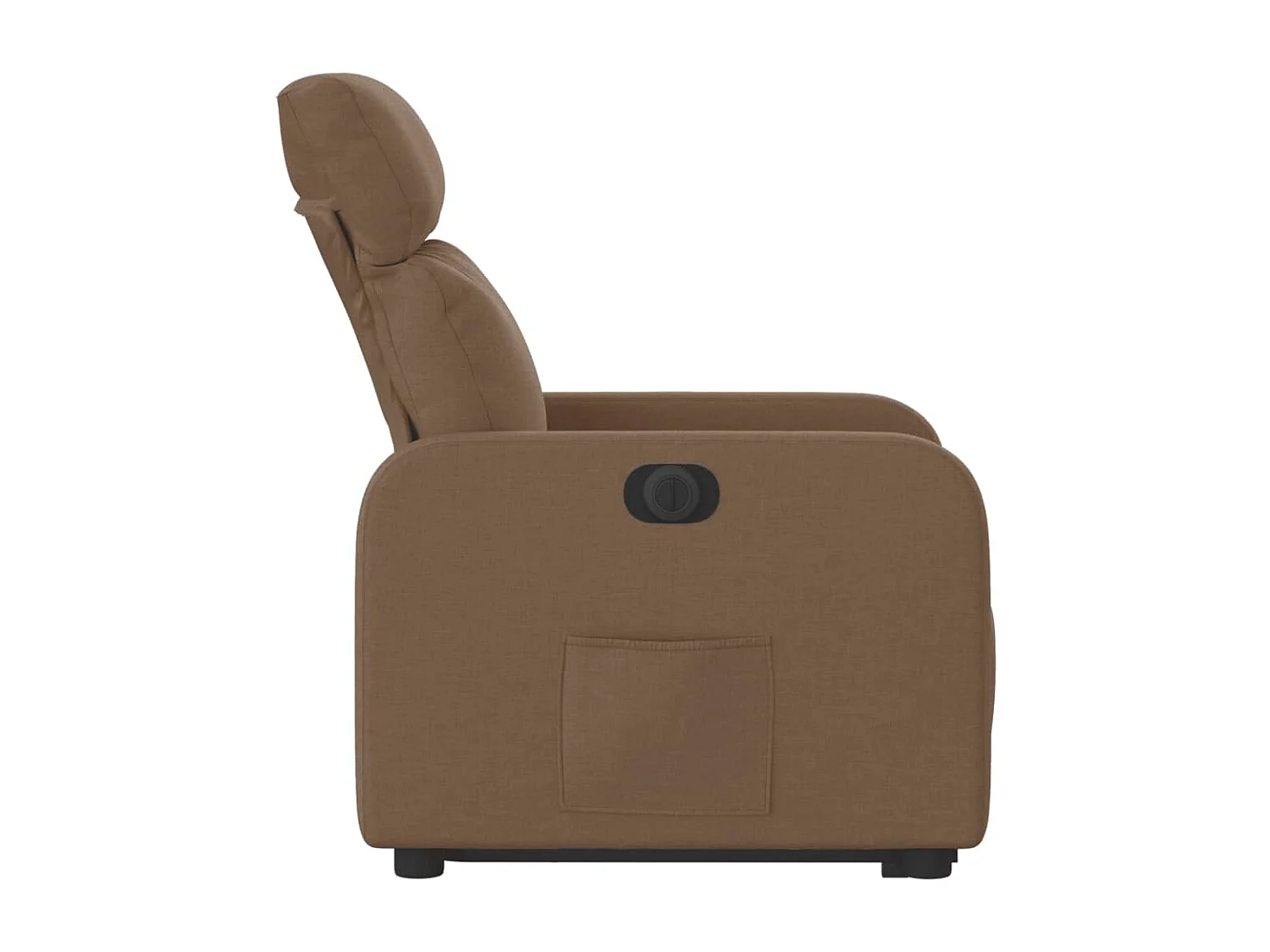 Fauteuil inclinable électrique-Chaise de relax-Fauteuil salon marron tissu SHL4330