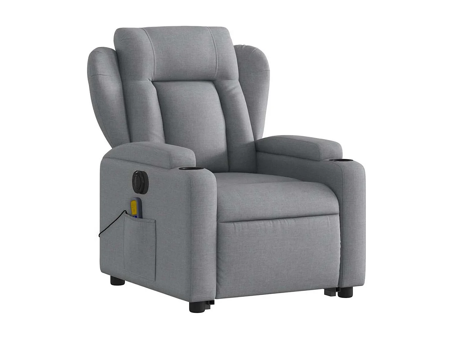 Fauteuil inclinable électrique-Chaise-Fauteuil de Massage Gris clair Tissu SHL1580