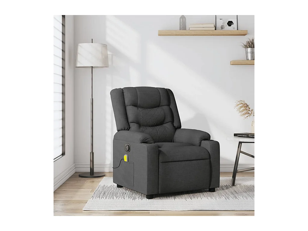 Fauteuil inclinable-Chaise de relax-Fauteuil de Massage gris foncé tissu SHL2672