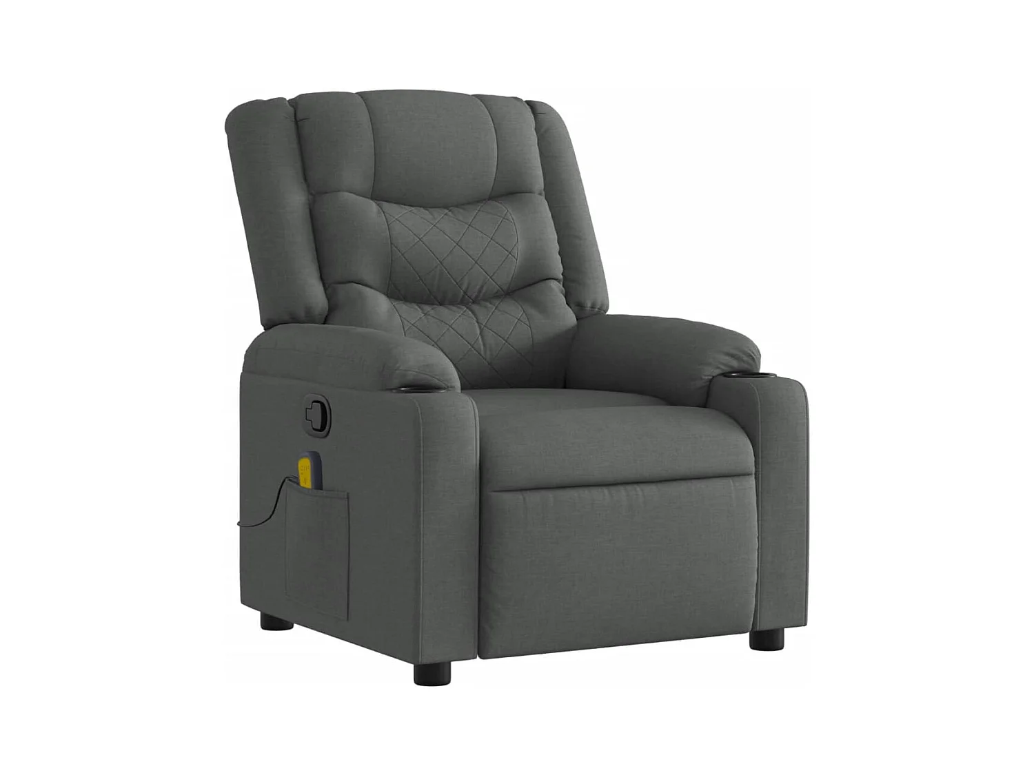Fauteuil inclinable-Chaise de relax-Fauteuil de Massage gris foncé tissu SHL2672