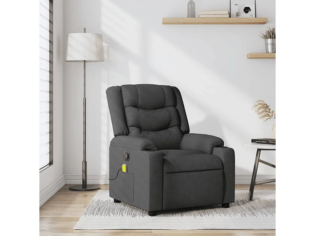 Fauteuil inclinable-Chaise de relax-Fauteuil de Massage gris foncé tissu SHL2672