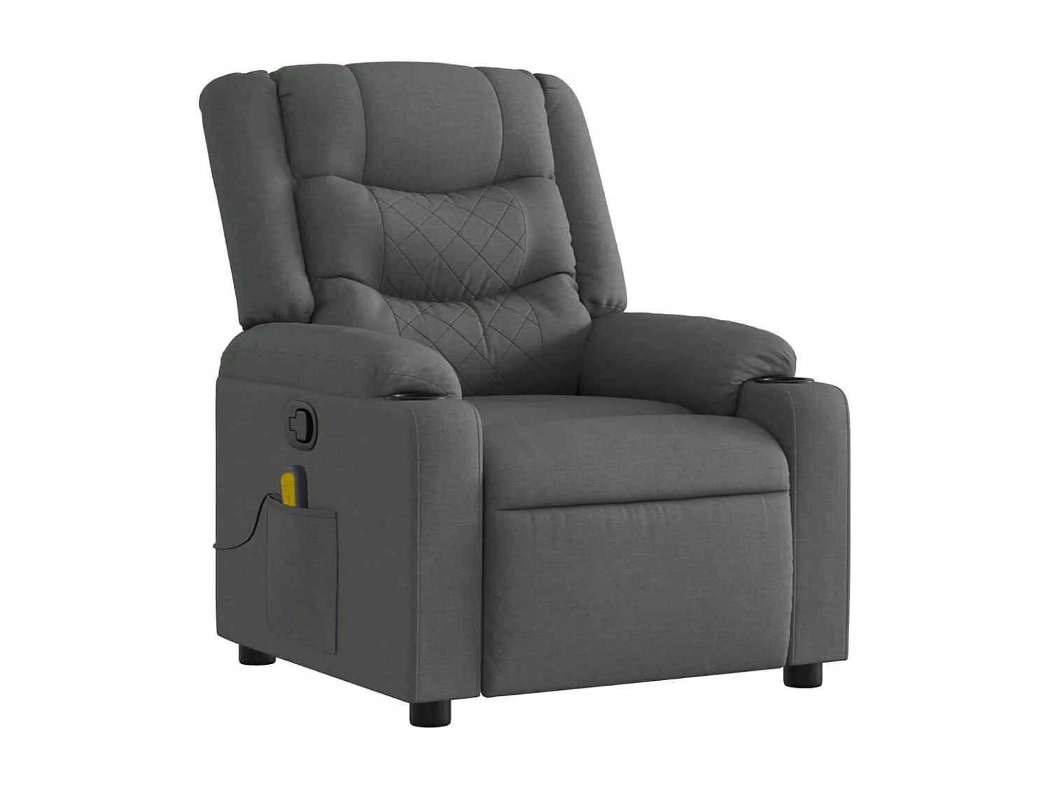 Fauteuil inclinable-Chaise de relax-Fauteuil de Massage gris foncé tissu SHL2672