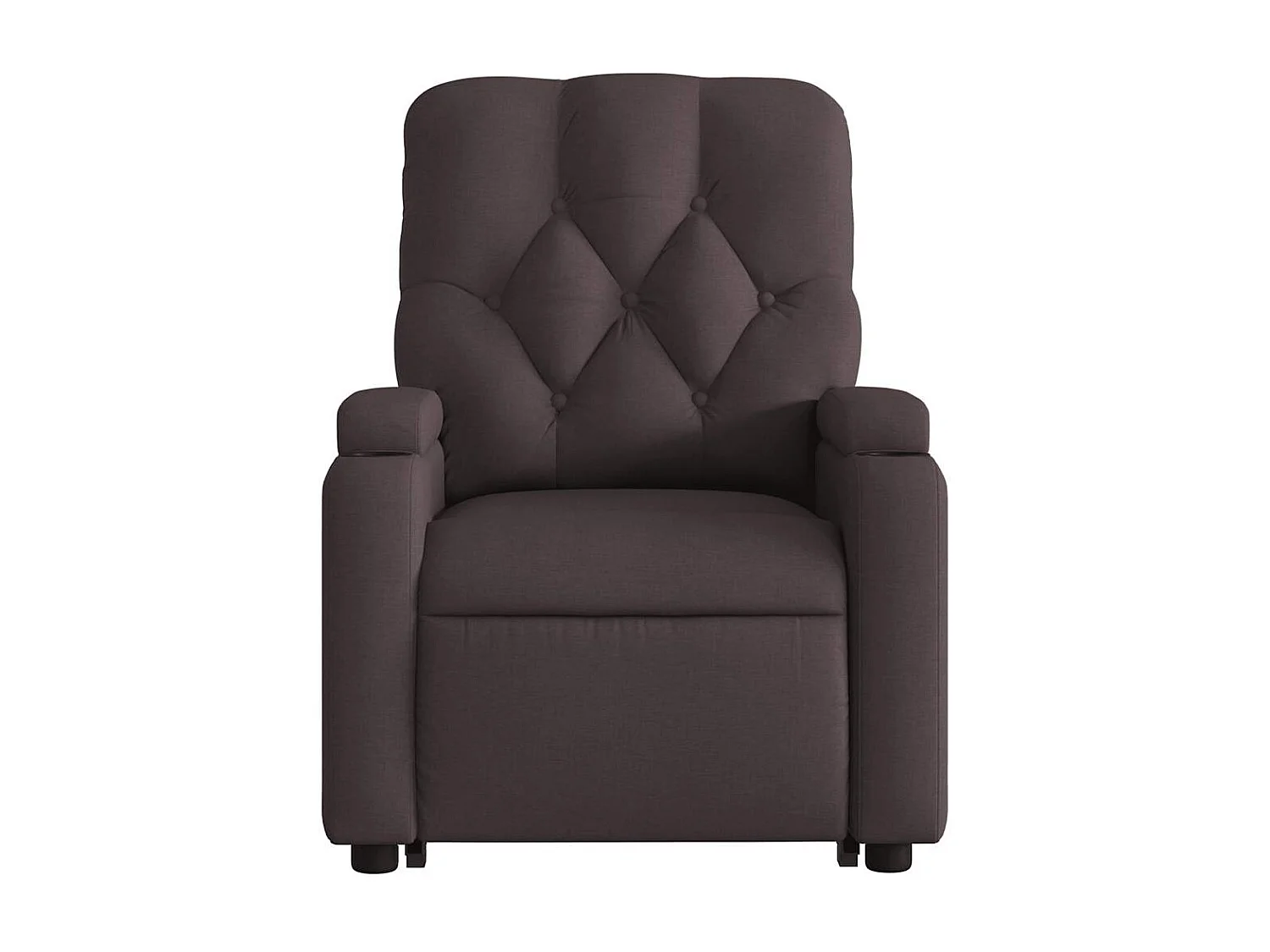 Fauteuil inclinable-Chaise de relax-Fauteuil de Massage Marron foncé Tissu SHL1675