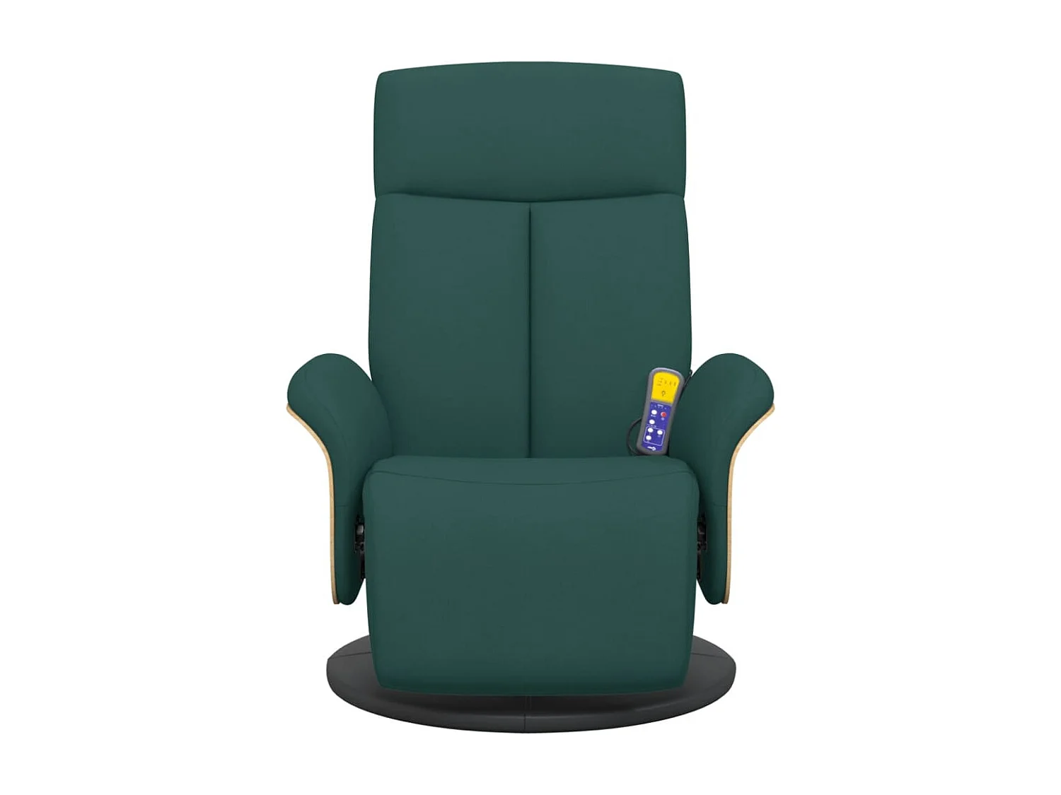 Massagesessel mit Fußteil Dunkelgrün Stoff SHL91653