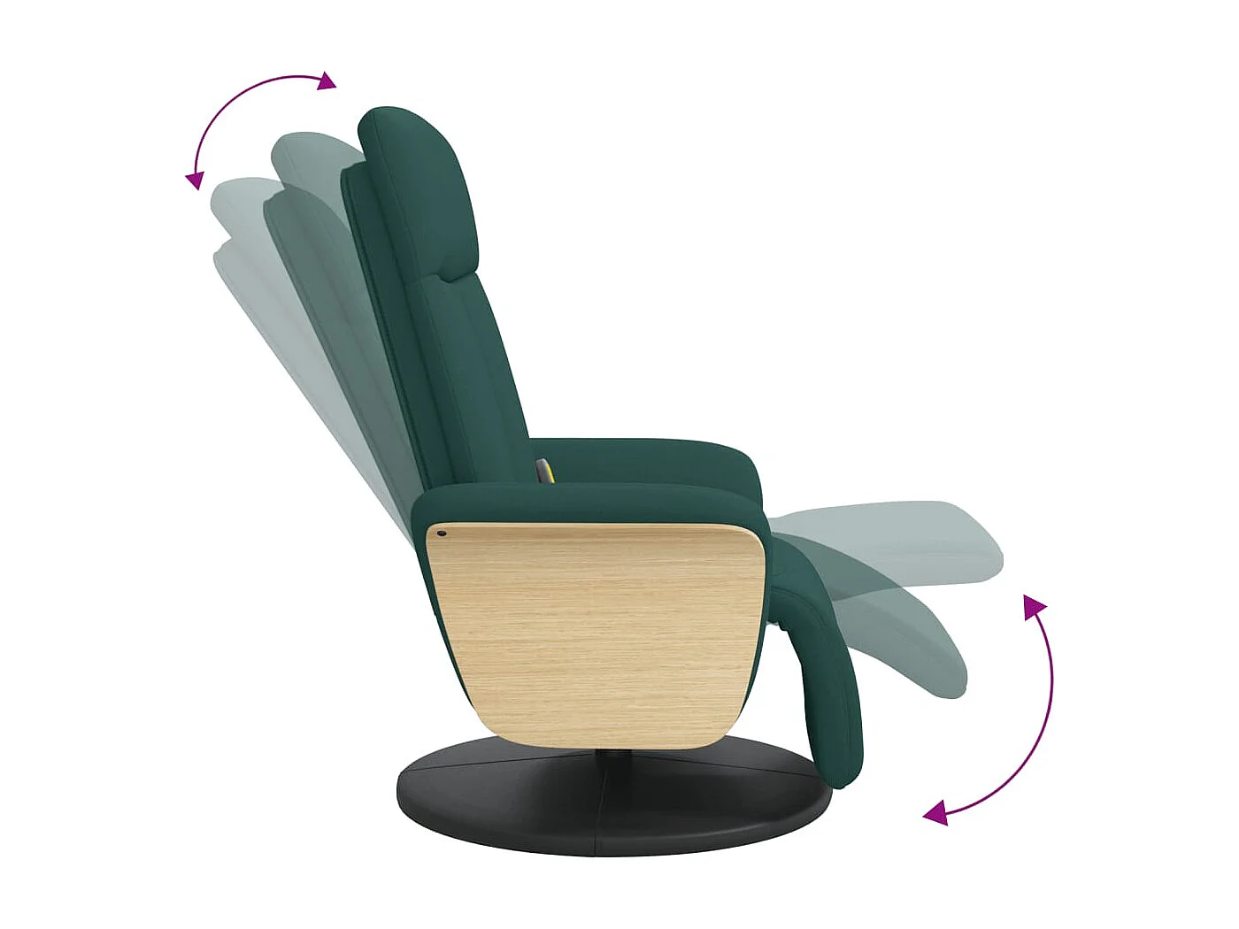 Massagesessel mit Fußteil Dunkelgrün Stoff SHL91653