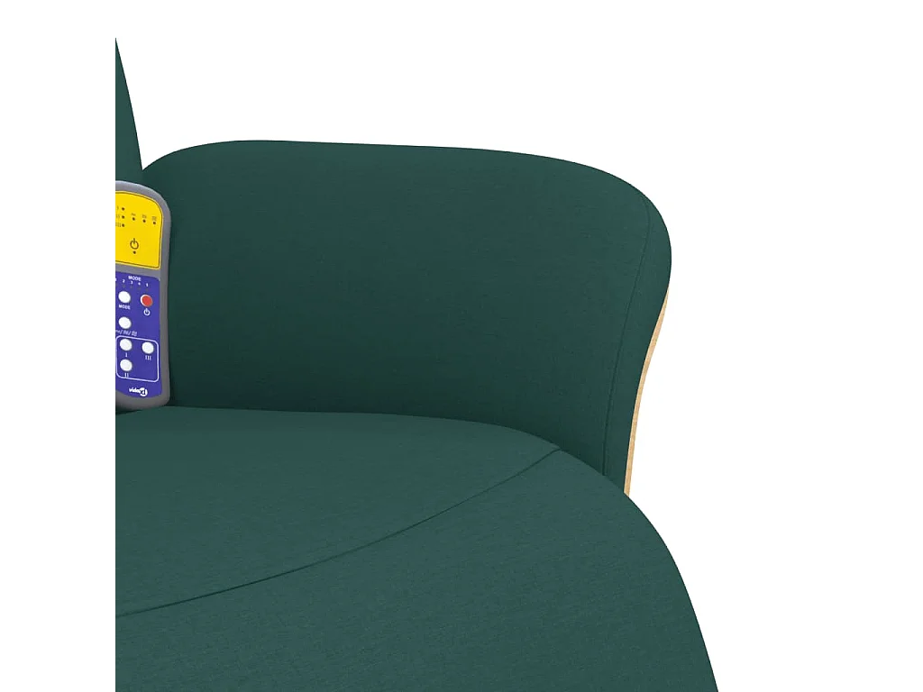 Massagesessel mit Fußteil Dunkelgrün Stoff SHL91653