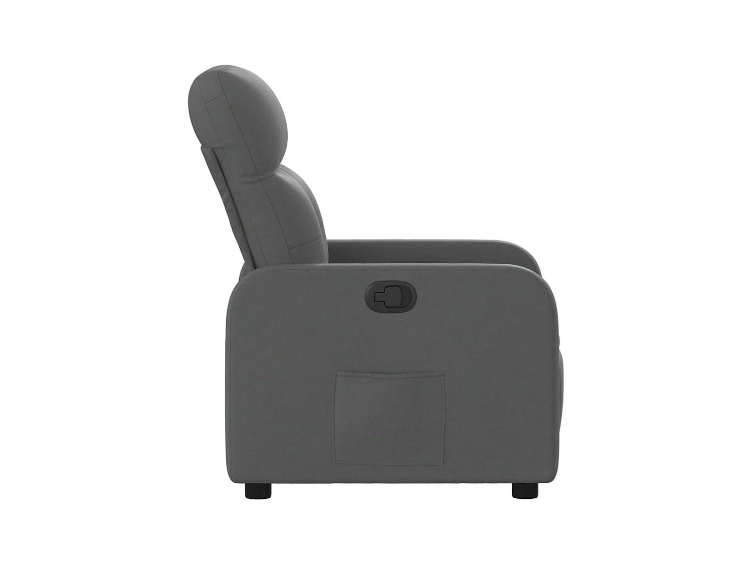 Fauteuil inclinable-Chaise-Fauteuil salon Gris foncé Tissu SHL3790