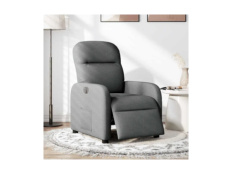 Sillón de relax | Silla | Sillón reclinable eléctrico de tela gris oscuro SHL9051