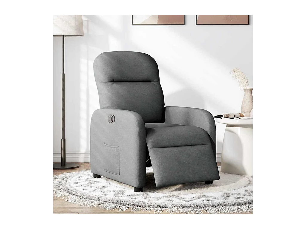 Fauteuil inclinable électrique-Chaise de relax-Fauteuil TV Gris foncé Tissu SHL5268