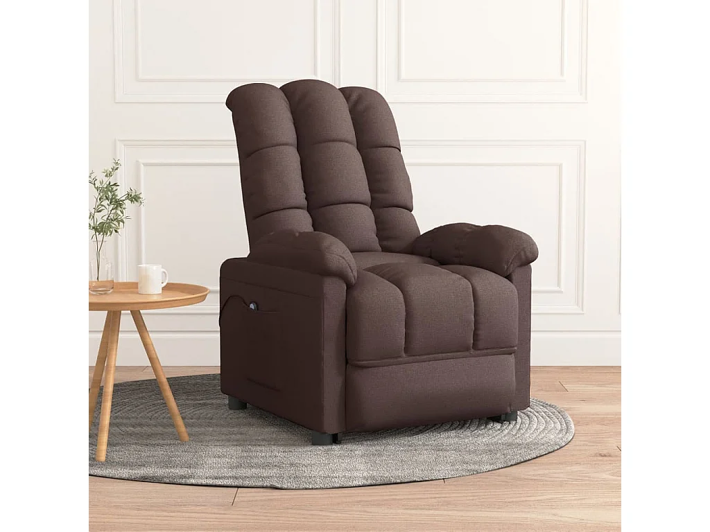 Fauteuil inclinable électrique-Chaise de relax Marron foncé Tissu SHL1992