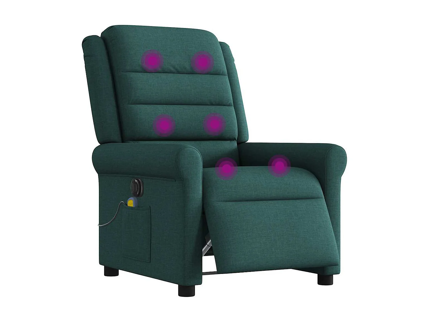Fauteuil inclinable électrique-Fauteuil de massage de Salon Vert foncé Tissu SHL2953