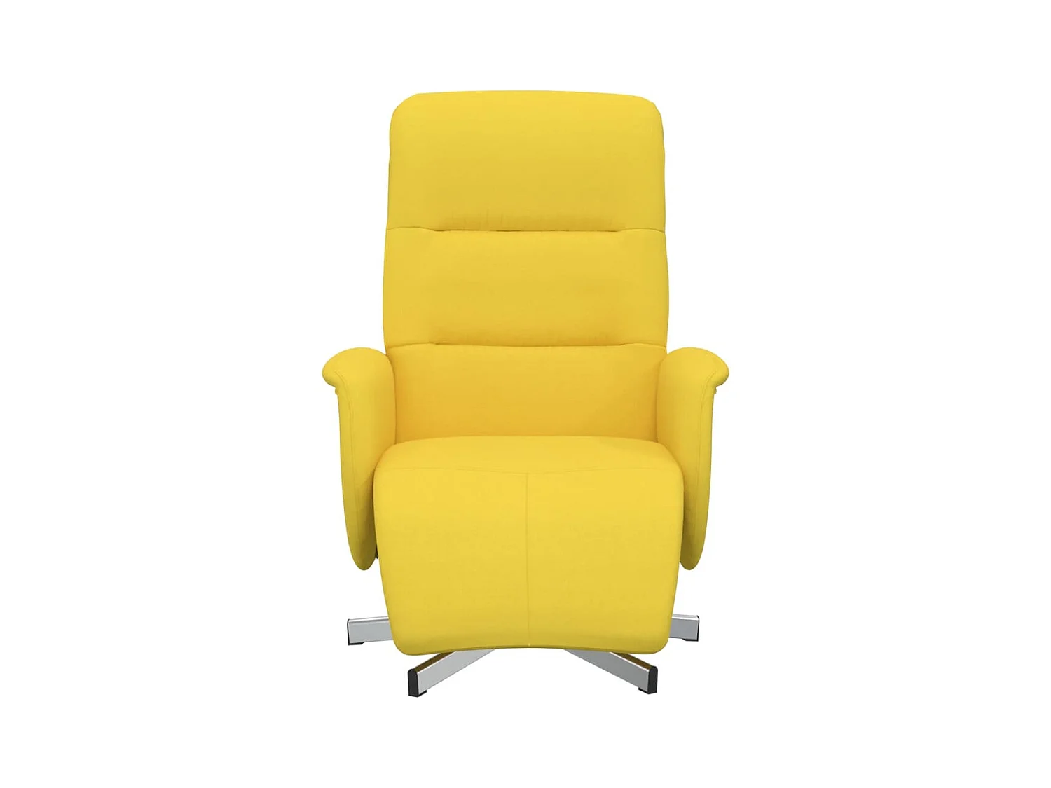 Sillón de relax | Sillón reclinable con reposapiés tela amarillo claro SHL4505