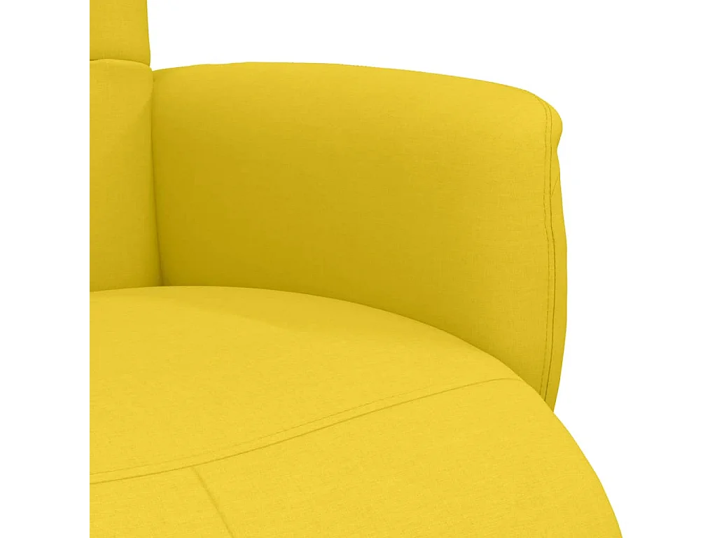 Sillón de relax | Sillón reclinable con reposapiés tela amarillo claro SHL4505
