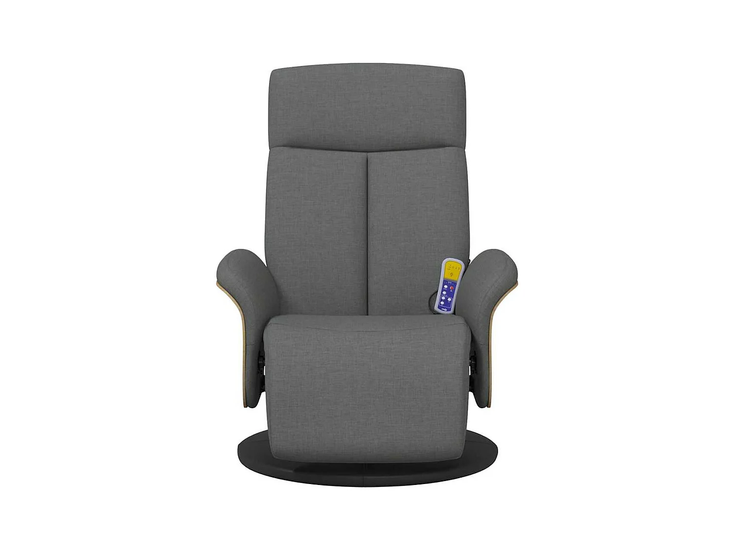 Sillón de relax | Sillón reclinable de masaje con reposapiés tela gris oscuro SHL4785