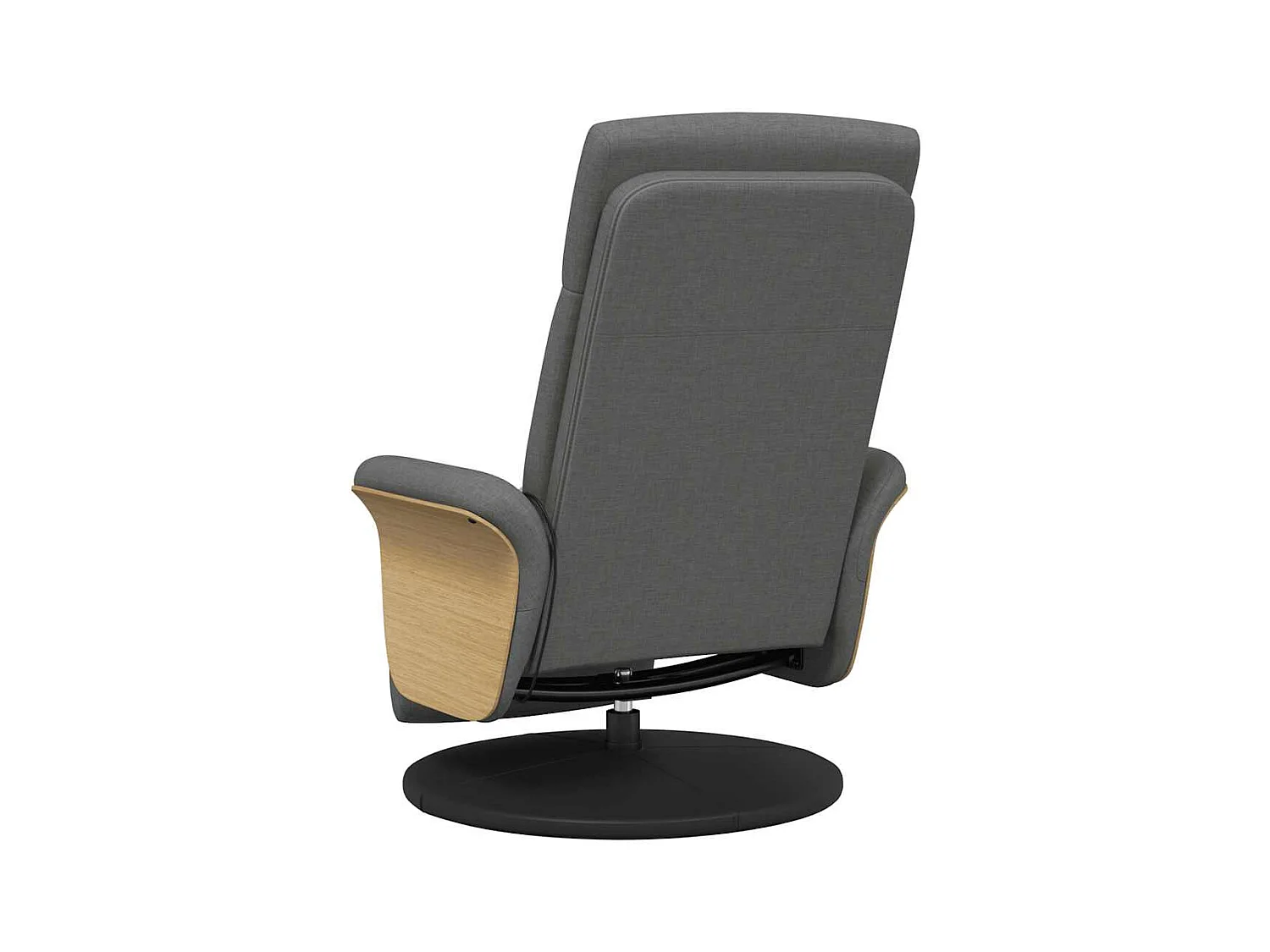 Sillón de relax | Sillón reclinable de masaje con reposapiés tela gris oscuro SHL4785