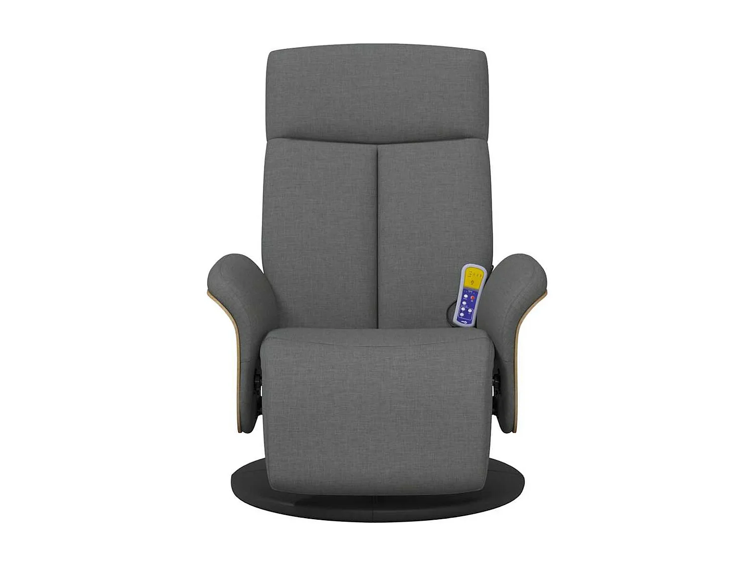 Massagesessel mit Fußteil Dunkelgrau Stoff SHL57687