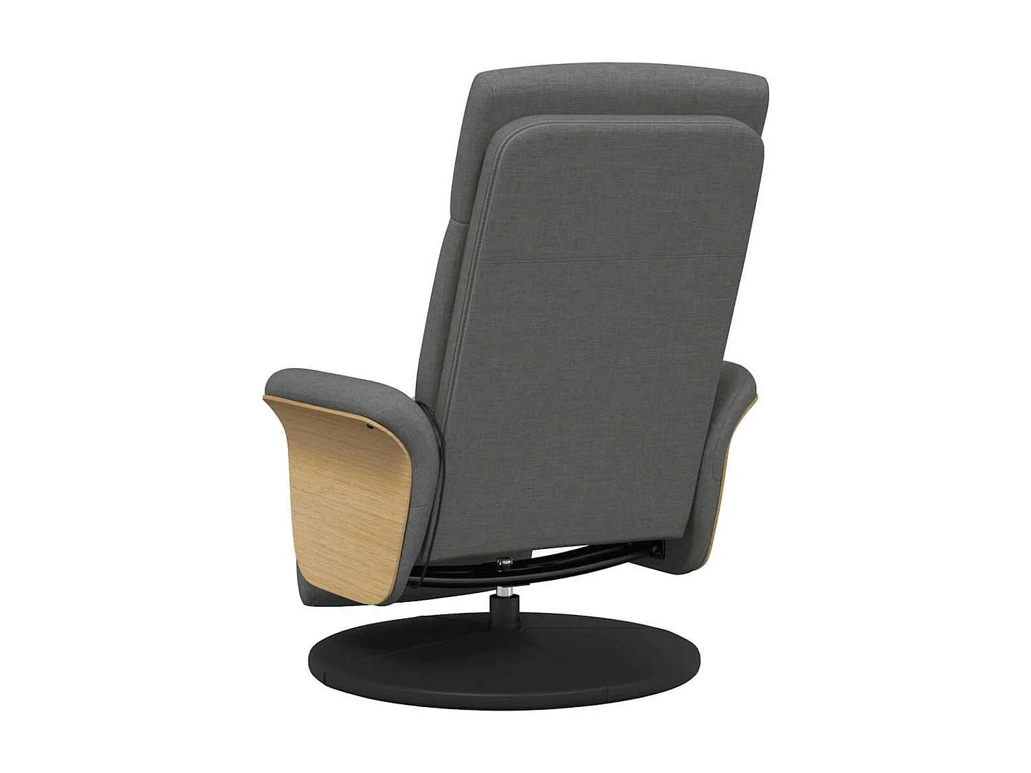 Massagesessel mit Fußteil Dunkelgrau Stoff SHL57687