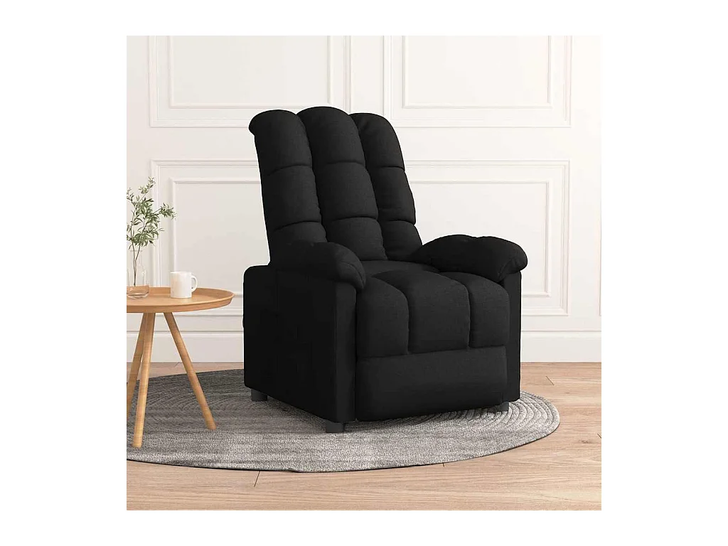 Sillón de relax | Silla | Sillón reclinable de tela negro SHL4832