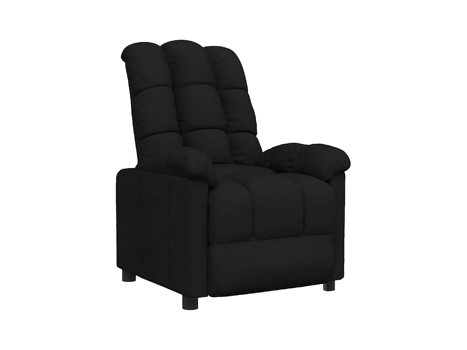 Fauteuil salon-Chaise d'appoint-Fauteuil inclinable 74x99x102 cm Noir Tissu SHL3013