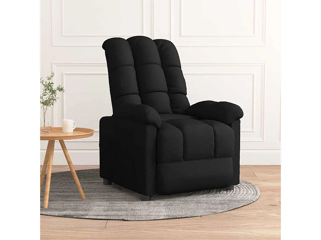 Relaxsessel | Lounge Sessel für Wohnzimmer Schwarz Stoff SHL4900