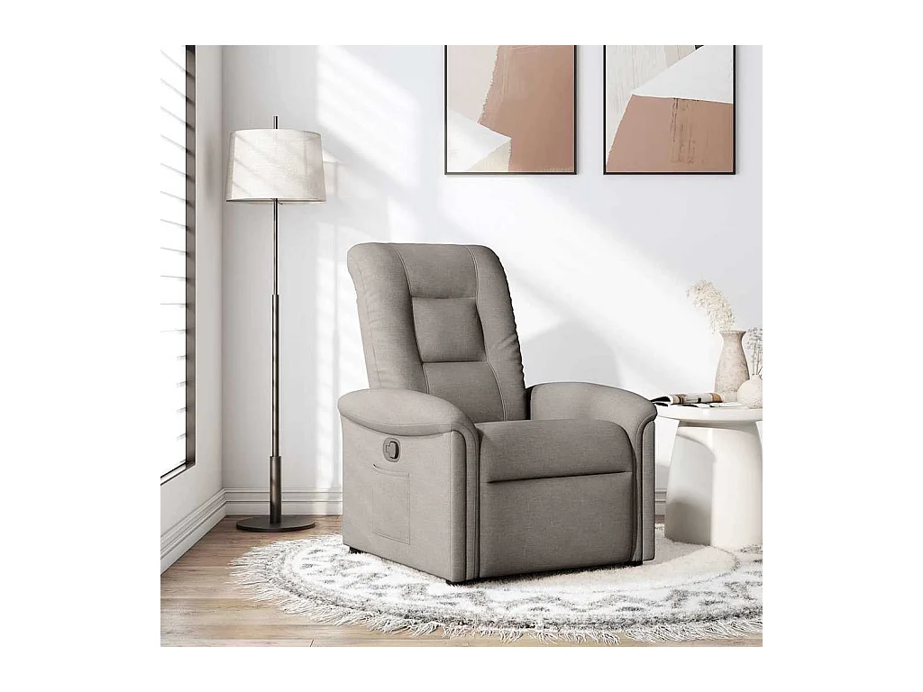 Poltrona Reclinável | Poltrona Confortável Relax tecido cinzento-acastanhado SHL877543