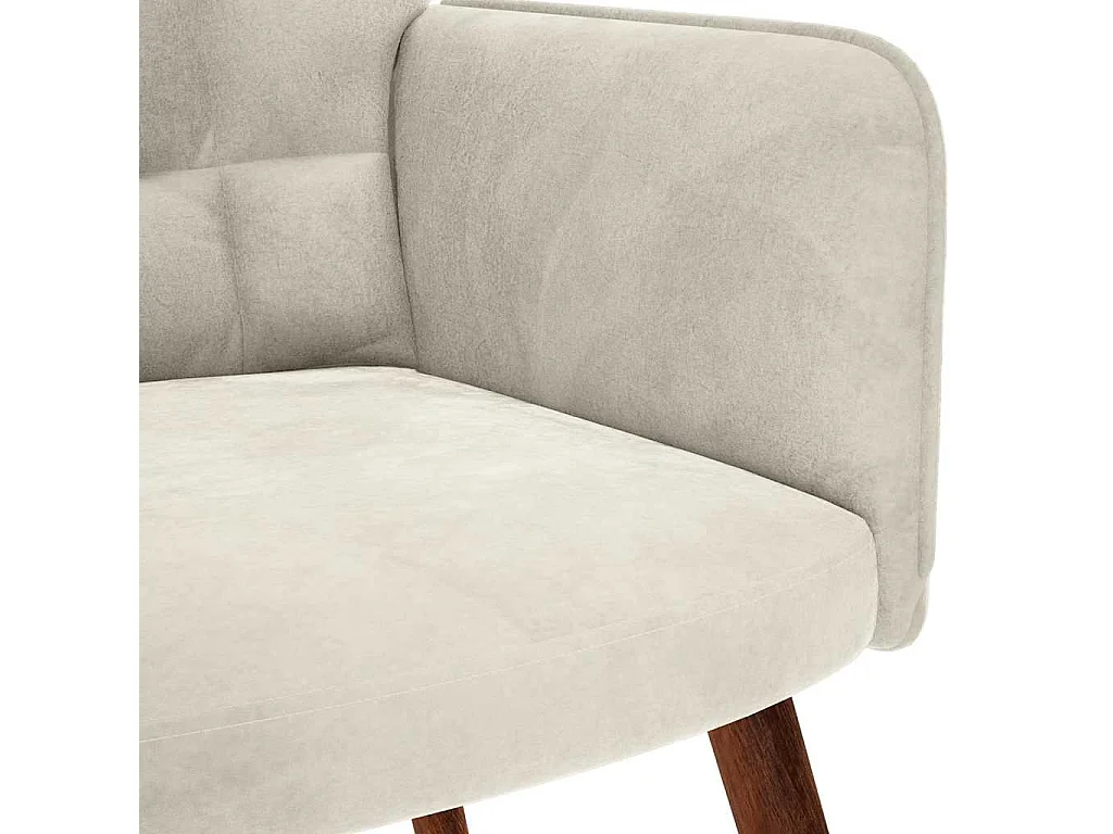 Sillón de relax | Silla de relax de terciopelo crema SHL9041