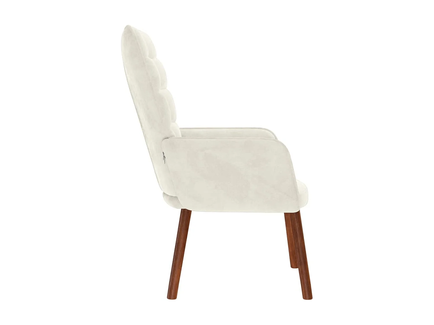 Fauteuil de Salon-Chaise de relaxation moderne crème velours SHL3366