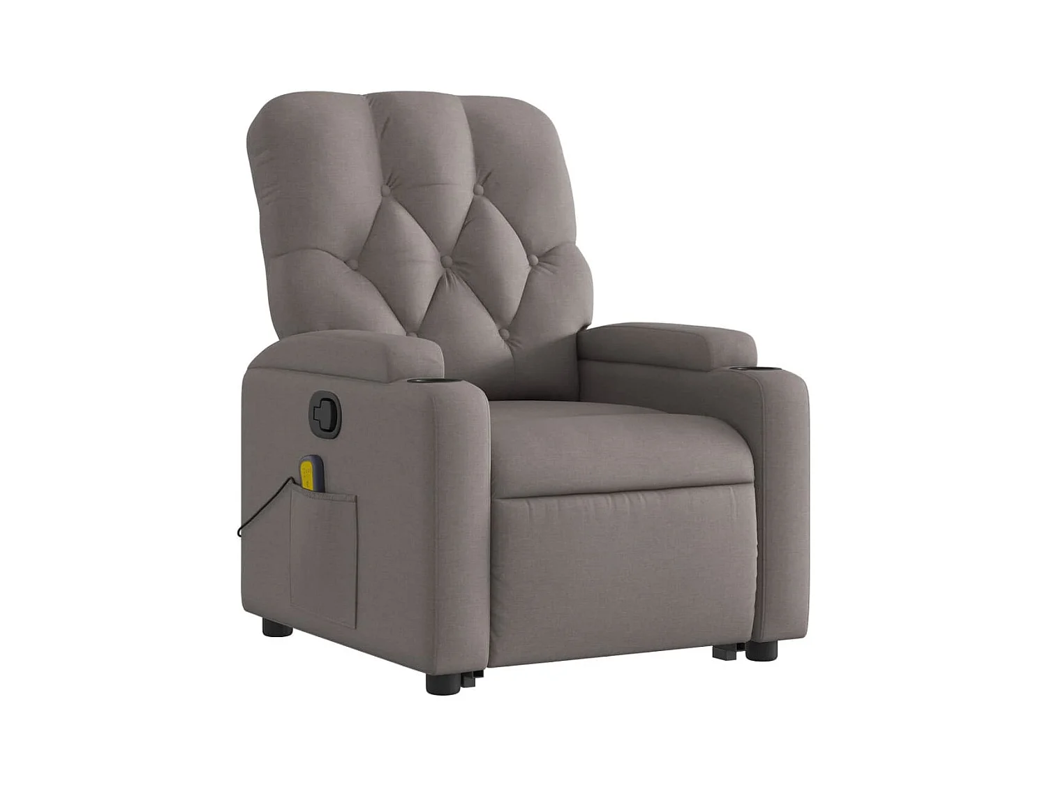 Sillón de relax | Sillón reclinable de masaje elevable tela gris taupé SHL9108