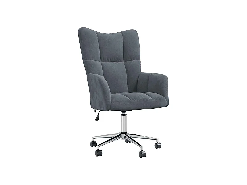 Sillón de relax | Silla de relax de terciopelo gris oscuro SHL9816