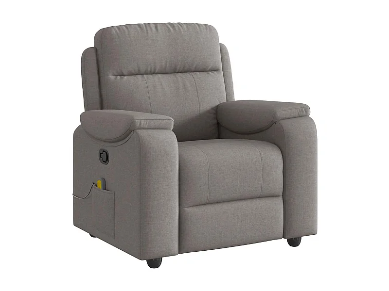 Fauteuil inclinable-Chaise de relax-Fauteuil de Massage Taupe Tissu SHL2582