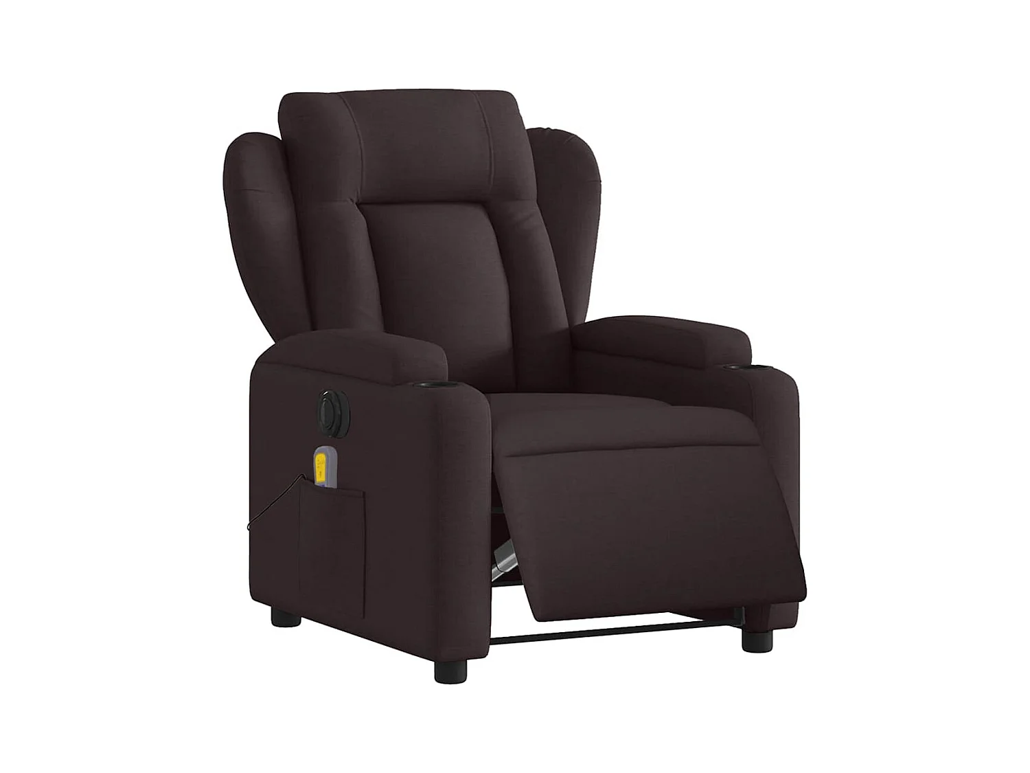 Fauteuil inclinable électrique-Fauteuil de massage pour Salon Marron foncé Tissu SHL2560