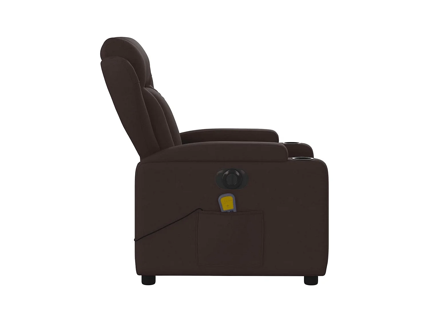Fauteuil inclinable électrique-Fauteuil de massage pour Salon Marron foncé Tissu SHL2560