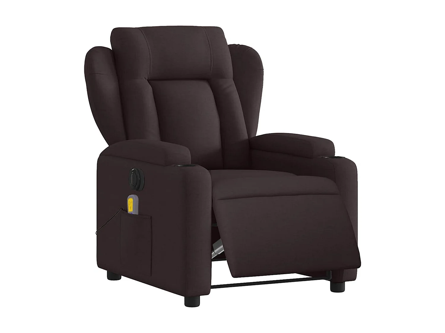 Massagesessel Elektrisch | Relaxsessel indoor Dunkelbraun Stoff SHL82980